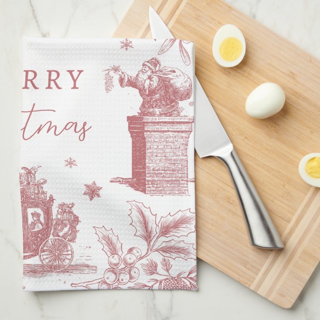 Paño De Cocina Christmas Party Chinoiserie (Doblado Cuarto)