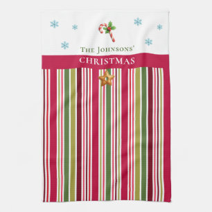 Paño De Cocina Christmas Striped– Holiday Cooking & Baking Gift