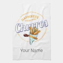 Paño De Cocina Churros Snack postre vintage Retro Street Food