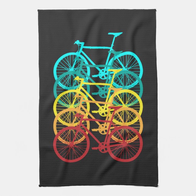 Paño De Cocina Ciclismo retro, bicicleta por carretera, bicicleta (Vertical)