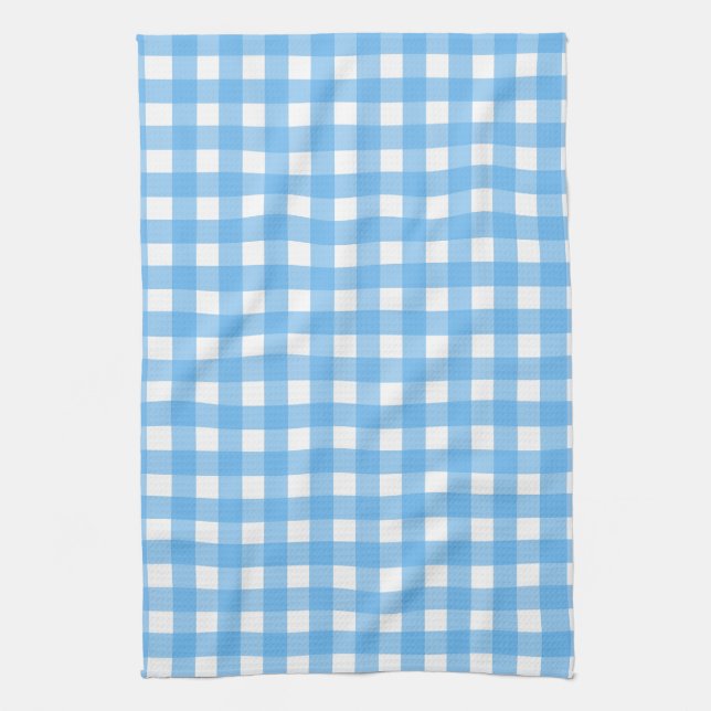Paño De Cocina Cielo azul gingham (Vertical)