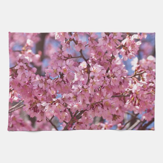 Paño De Cocina Cielo de Flor de Cerezo Rosa Sakura (Horizontal)