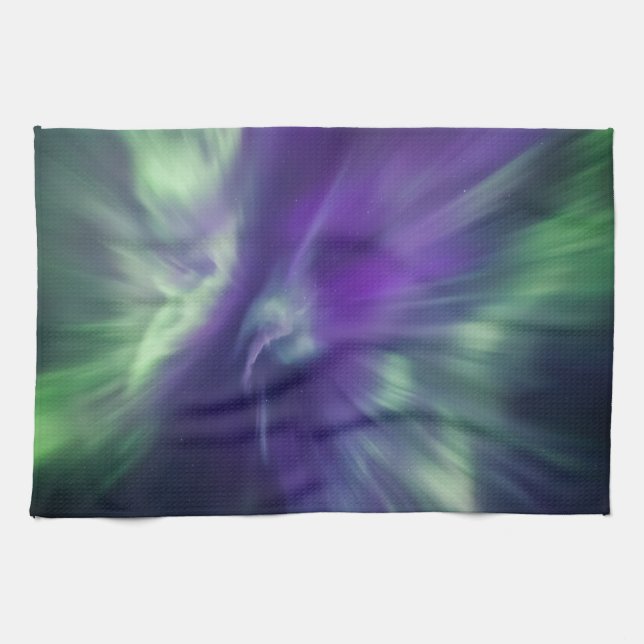 Paño De Cocina Cielo de las luces del norte (Horizontal)