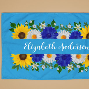 Paño De Cocina Cielo Floral Azul de Verano