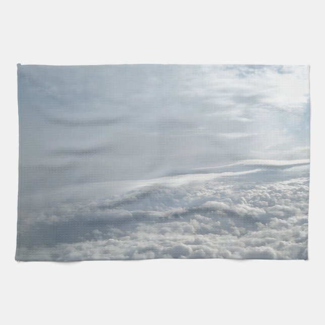 Paño De Cocina Cielo, vista aérea, bellas nubes (Horizontal)