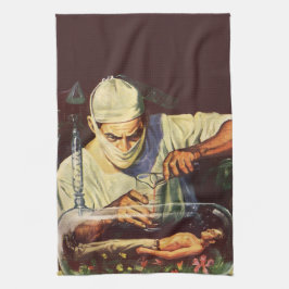 Paño De Cocina Ciencia ficción vintage, científico loco de labora