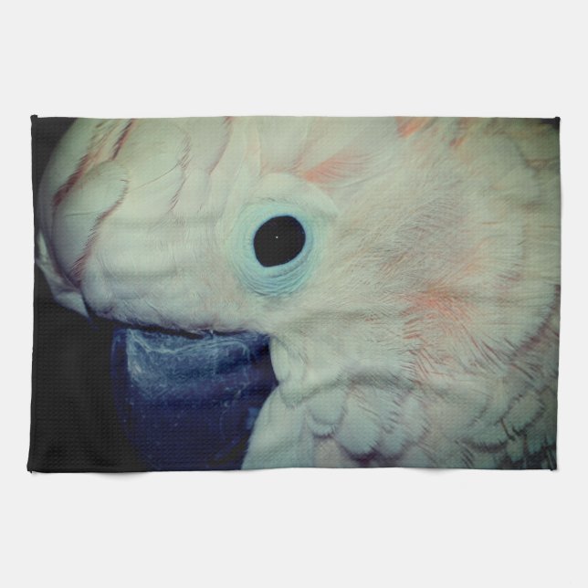 Paño De Cocina Cierre del loro de Cockatoo Moluccan rosa (Horizontal)