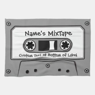 Paño De Cocina Cinta de casete de audio gris