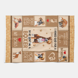 Paño De Cocina Cinta de perro de boxer personalizada, regalo de a
