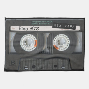 Paño De Cocina Cinta Emo Cassette de 90 Cinta Black Mix