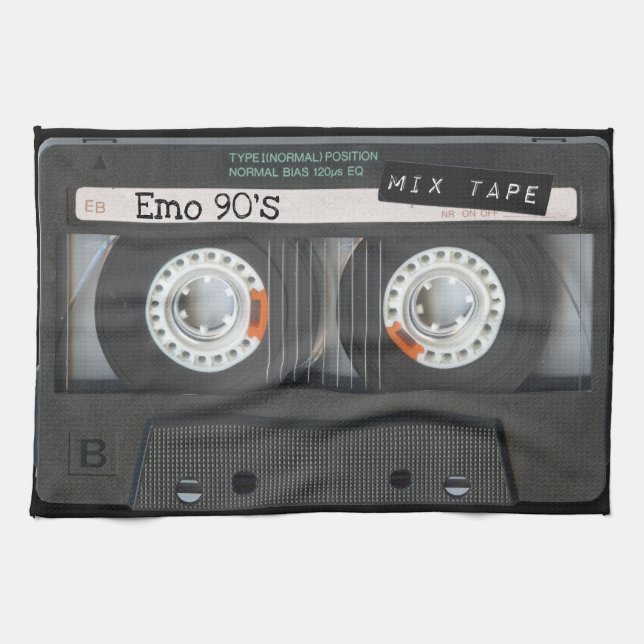 Paño De Cocina Cinta Emo Cassette de 90 Cinta Black Mix (Horizontal)