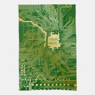 Paño De Cocina Circuito monograma Motherboard Electronics Chip Te