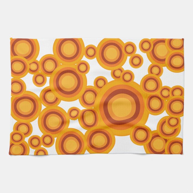 Paño De Cocina círculo naranja pastel (Horizontal)