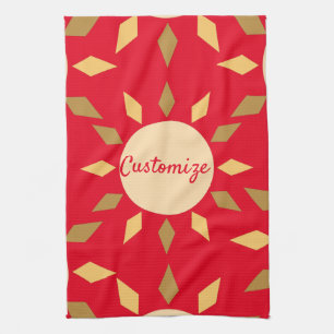 Paño De Cocina Círculo solar geométrico Thunder_Cove