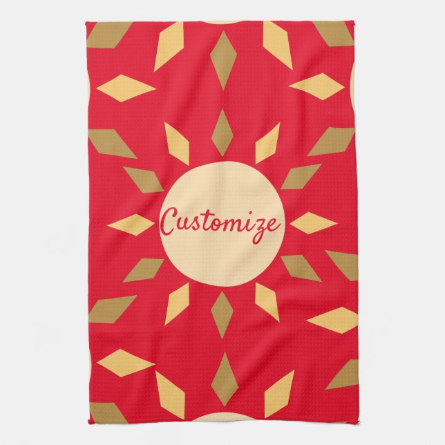 Paño De Cocina Círculo solar geométrico Thunder_Cove (Vertical)