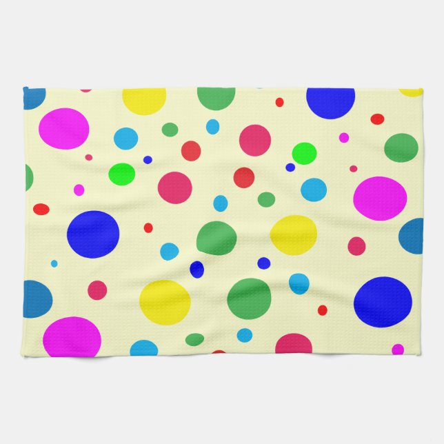 Paño De Cocina Círculos de color alegres (Horizontal)