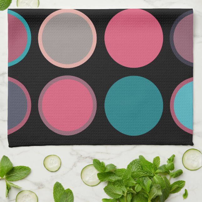 Paño De Cocina Círculos del horizonte 3 (Doblado)