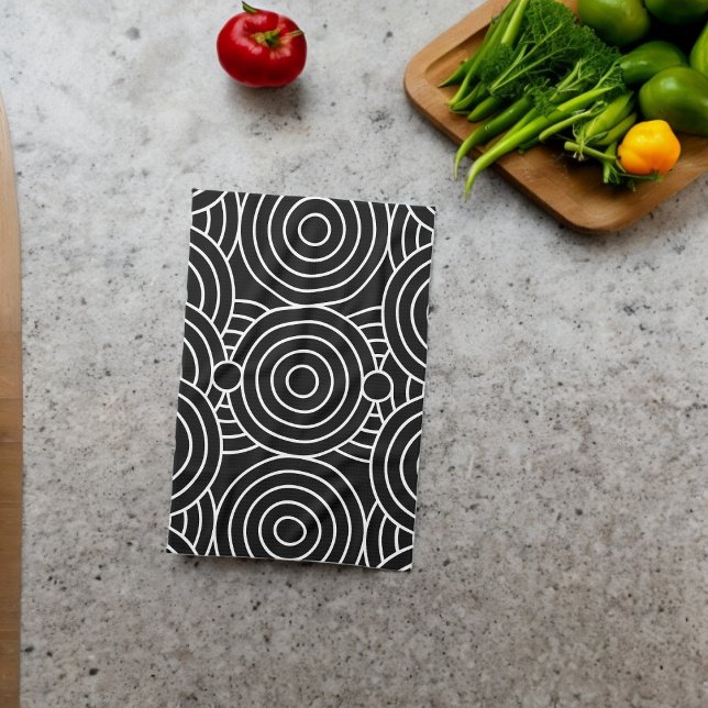 Paño De Cocina Círculos geométricos sin mar (Kitchen Towel)