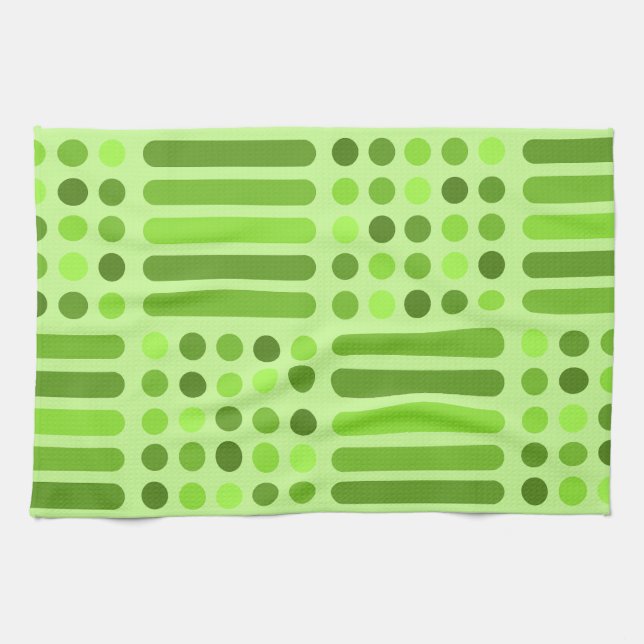 Paño De Cocina Círculos Modernos De Mediados Del Siglo (Horizontal)