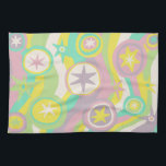 Paño De Cocina Círculos modernos Estrellas Estrellas patrón Paste<br><div class="desc">Decore su cocina con esta toalla de arte. ¡Hace que el hogar sea un gran placer,  un cumpleaños o un regalo de boda! Puede personalizar y agregar texto también. Revisa mi tienda por muchos más colores y patrones!</div>