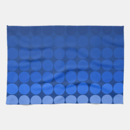 Paño De Cocina Círculos pop de sangre en azul