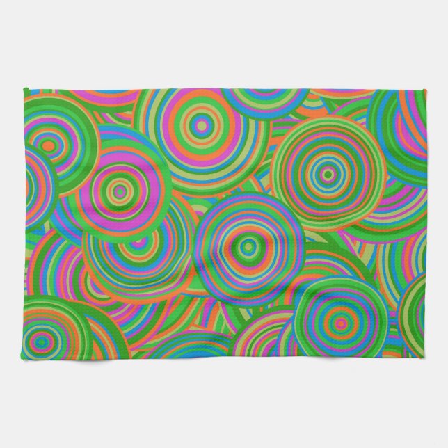 Paño De Cocina círculos retro (Horizontal)