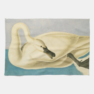 Paño De Cocina Cisne trompetero por John James Audubon, ave vinta