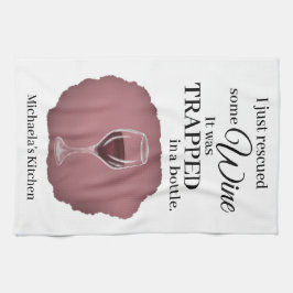 Paño De Cocina Cita cómica de vino