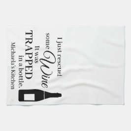 Paño De Cocina Cita cómica de vino