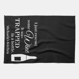 Paño De Cocina Cita cómica de vino