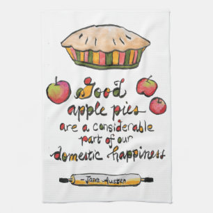 Paño De Cocina Cita de Apple Pie Baking Jane Austen