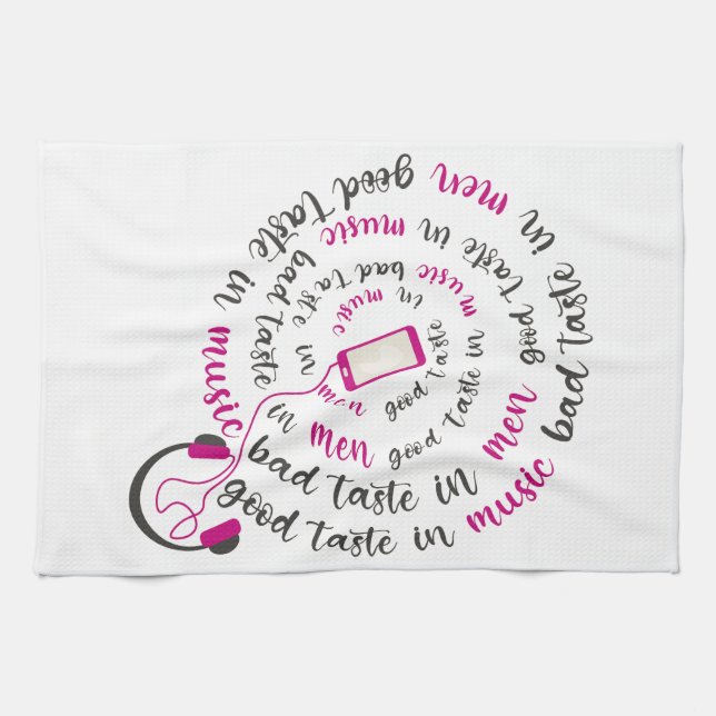 Paño De Cocina Cita de Girona Buen gusto en la música mal gusto e (Horizontal)