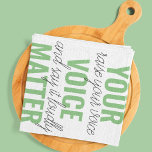 Paño De Cocina Cita de motivación positiva de verde para tu voz<br><div class="desc">Cita de motivación positiva de verde para tu voz</div>