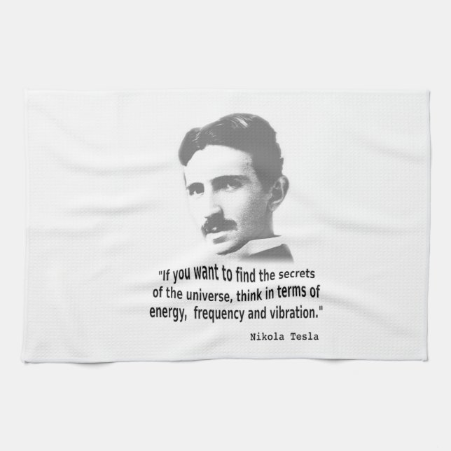 Paño De Cocina Cita De Nikola Tesla (Horizontal)