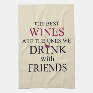 Paño De Cocina cita de vinos divertidos para los amigos