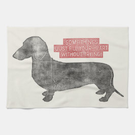 Paño De Cocina Cita del ilustracion del amante de Doxie Teckel