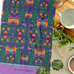 Paño De Cocina Cita del Personalizado del Bonito de moda o maripo<br><div class="desc">Nombre colorido de la mariposa de bonito o Cita Toallas personalizadas. Estas coloridas toallas de mariposa son perfectas para darle vida a su cocina. Págalo con una botella de vino y hace un gran regalo para amigos, familia, compañeros de trabajo, vecinos, abuela, mamá, etc. Para más ideas de regalo, asegúrese...</div>