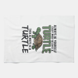 Paño De Cocina Cita Divertida de Tortuga Diseño Vector Vintage_1