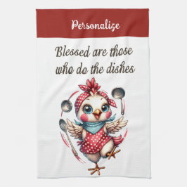 Paño De Cocina Cita graciosa de cocina de pollo