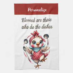 Paño De Cocina Cita graciosa de cocina de pollo