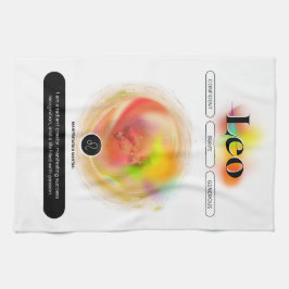 Paño De Cocina Cita Leo del Rótulo Zodiaco moderno | Fuego de ele