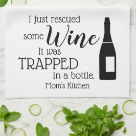 Paño De Cocina Cita Personalizada de Amante del Vino Divertida pa