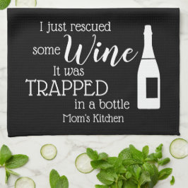 Paño De Cocina Cita Personalizada de Amante del Vino Divertida pa