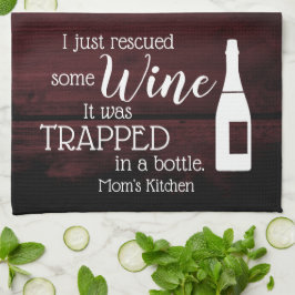Paño De Cocina Cita Personalizada de Amante del Vino Divertida pa