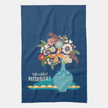 Cita positiva Bonito Vasa floral azul