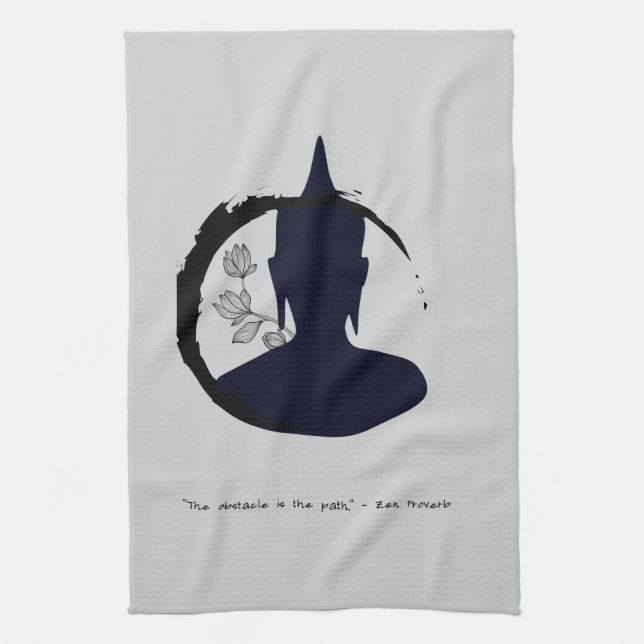 Paño De Cocina Cita Zen: Sabiduría y meditación (Vertical)