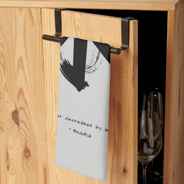 Paño De Cocina Cita Zen: Sabiduría y meditación (Pliegue de tercios)