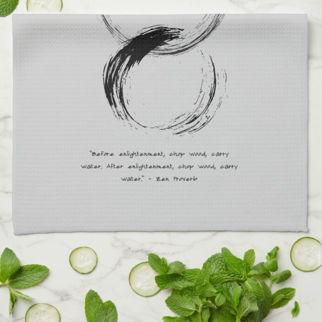 Paño De Cocina Cita Zen: Sabiduría y meditación (Doblado)