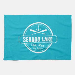 PAÑO DE COCINA CIUDAD Y NOMBRE PERSONALIZADOS DEL LAGO DE SEBAGO