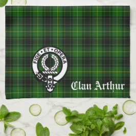 Paño De Cocina Clan Arturo/MacArthur Escudo y Tartán